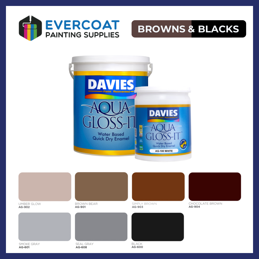 Aqua Gloss-it™ 100% Acrylic Quick Dry Enamel (Browns & Blacks)