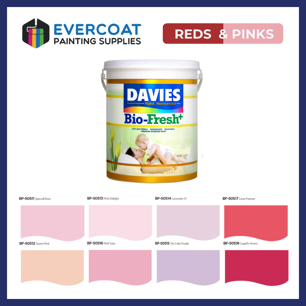 Bio-Fresh+™ Premium Interior Paint (Reds & Pinks)
