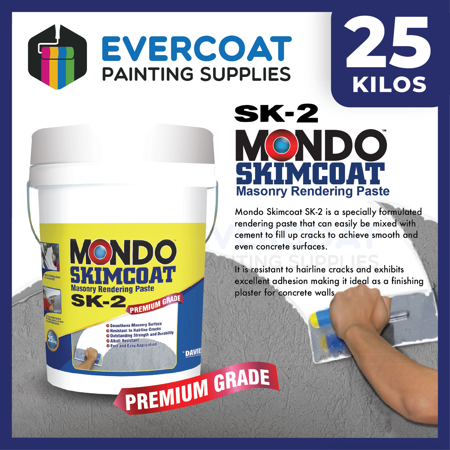Mondo Skimcoat 2-Component Masonry Rendering Paste (SK-2)