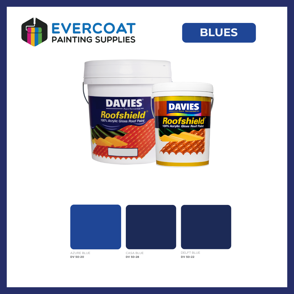 Davies Roofshield® 100% Acrylic Gloss Roof Paint (Blues)