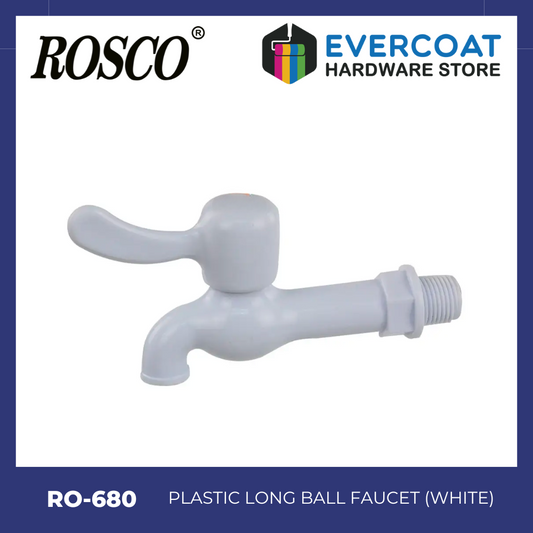 RO-680 Rosco Plastic Long Ball Faucet (White)