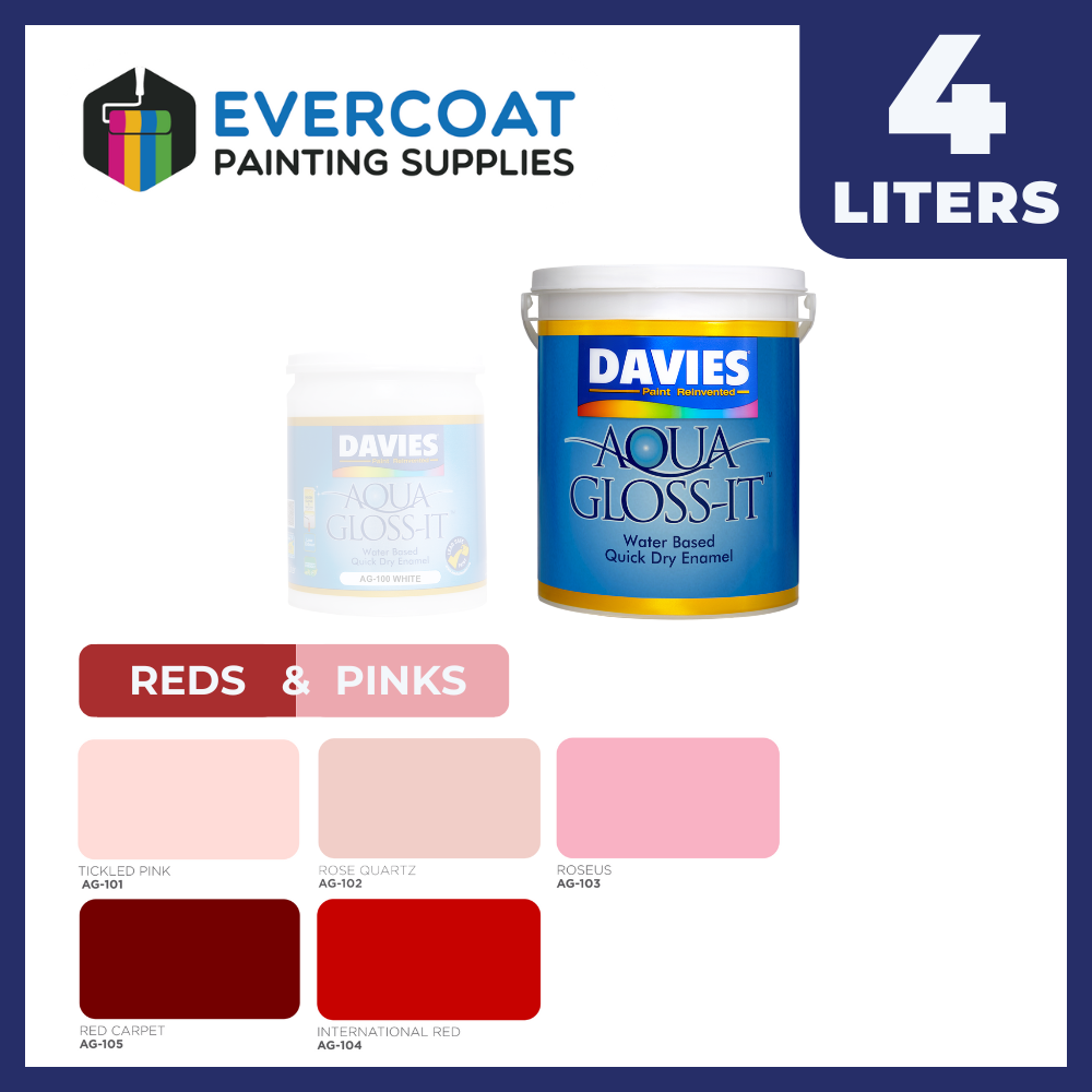 Aqua Gloss-it™ 100% Acrylic Quick Dry Enamel (Reds & Pinks)