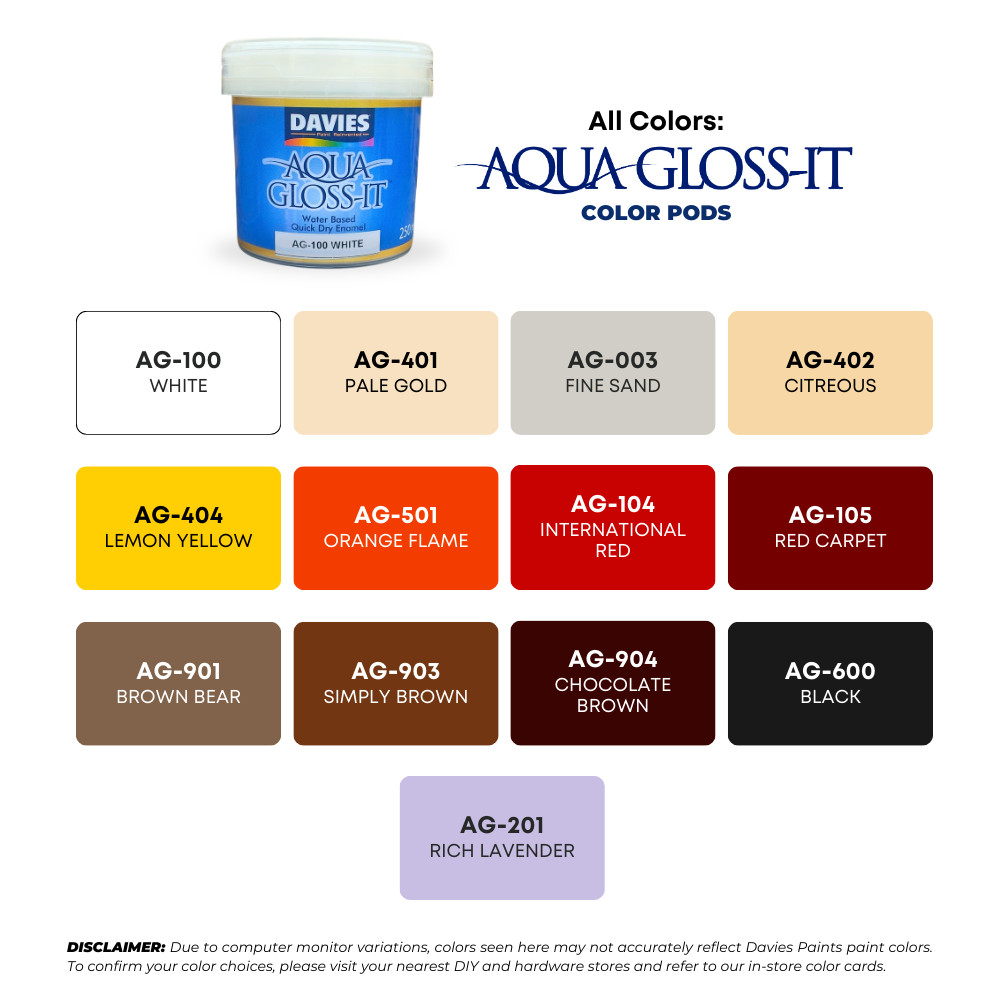 Davies Color Pods Aqua Gloss It Sample Size 250ml