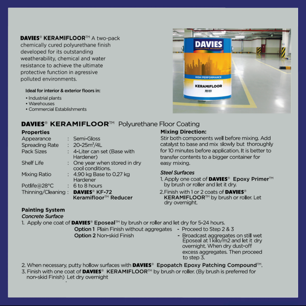 Davies Keramifloor™ Floor Coatings for Warehouse
