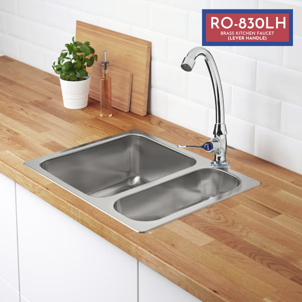 RO-830LH Brass Kitchen Faucet Lever Handle, Solid Brass