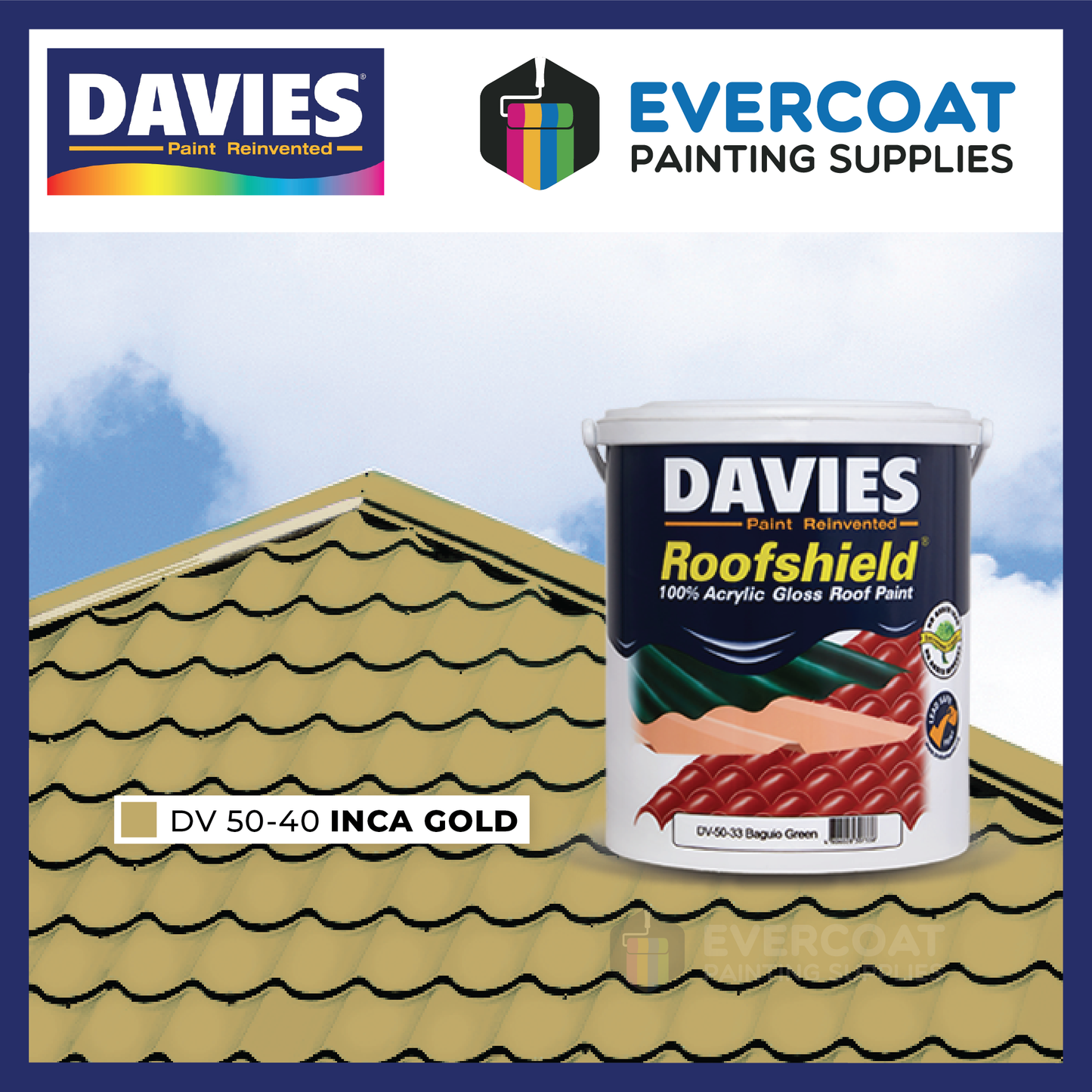 Davies Roofshield® 100% Acrylic Gloss Roof Paint (Browns & Oranges)