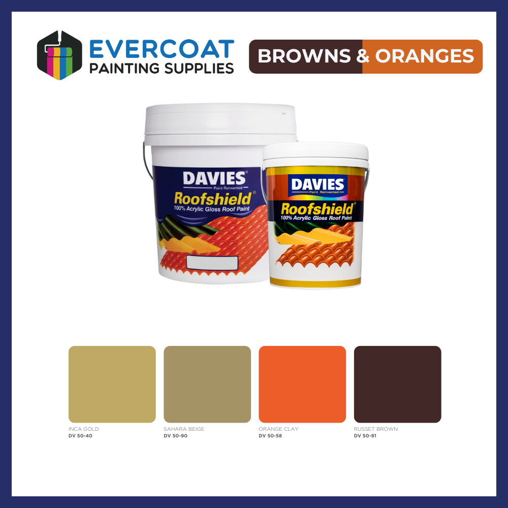 Davies Roofshield® 100% Acrylic Gloss Roof Paint (Browns & Oranges)