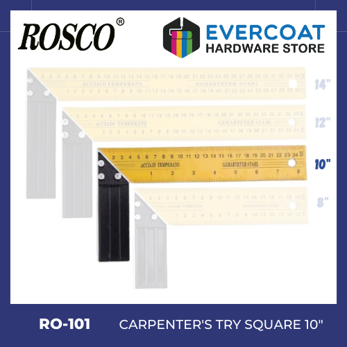 RO-101 Rosco Carpenter Try Square or L Ruler 8